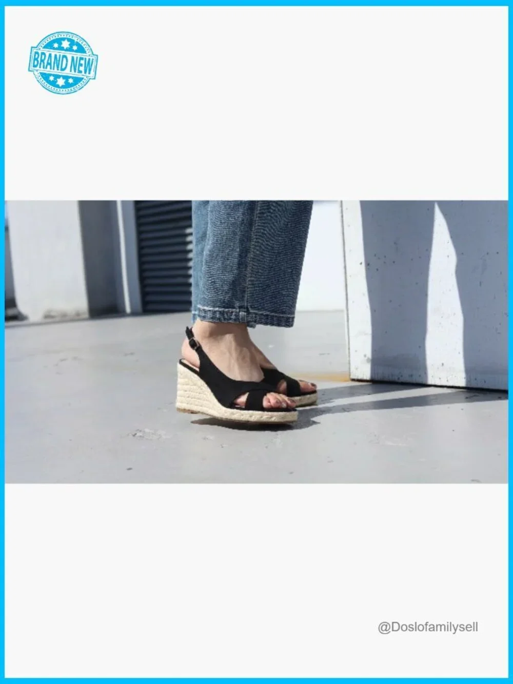 Wedge Sandals Espadrille Platform Comfort Open Toe Adjustable Slingback Wedges